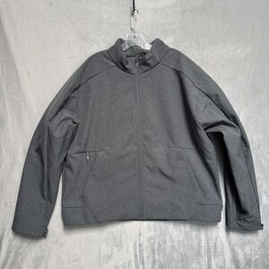 All In Motion Jacket Mens 2XL Gray Full Zip Fleece Lined Stand-Up Collar Pockets